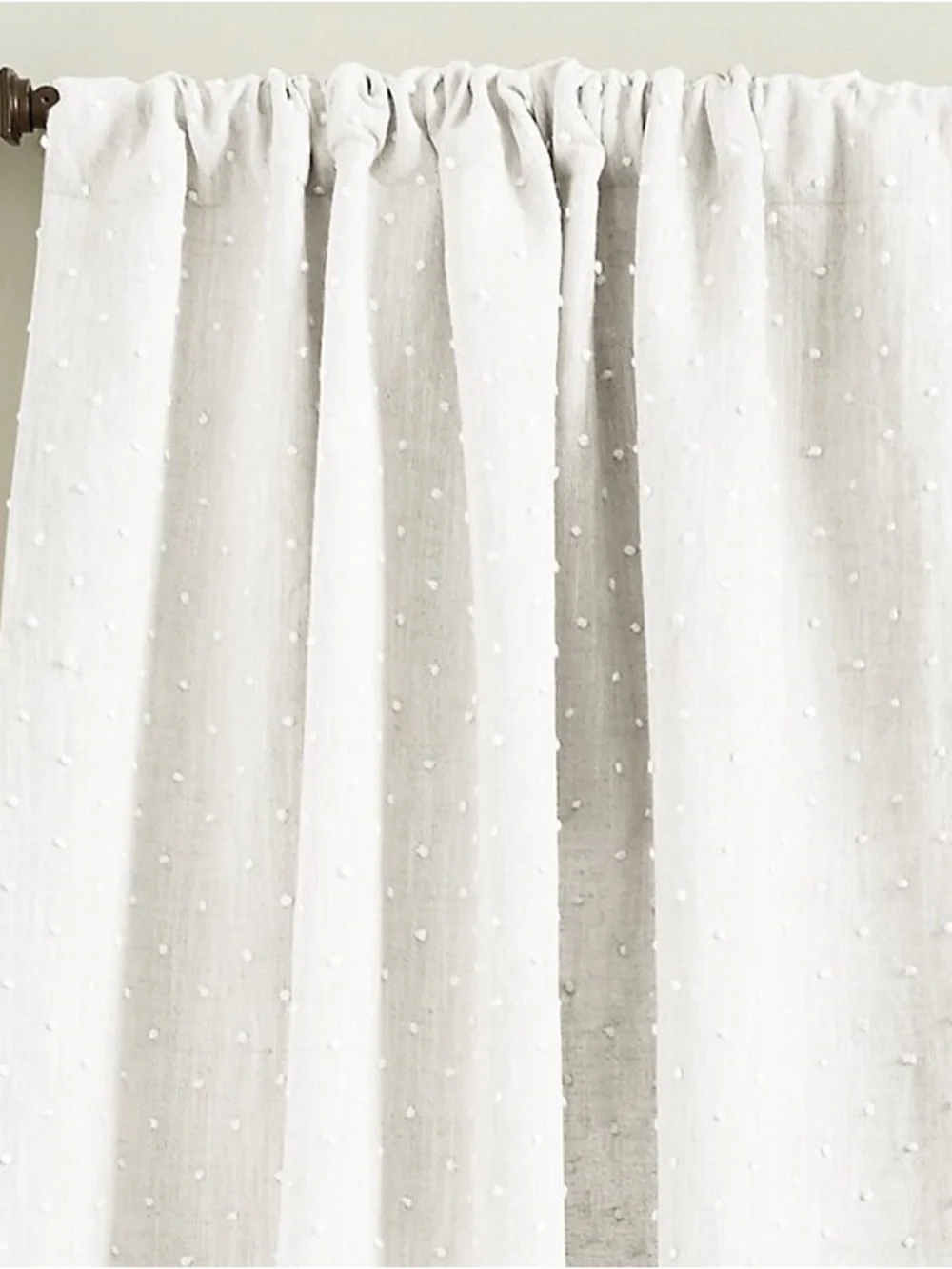 Ballard French Knot Drapery Panel White 50”x108”